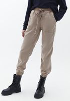 Bayan Bej Yumuşak Dokulu Jogger Pantolon ( TENCEL™ )
