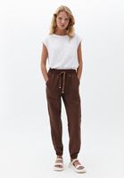 Bayan Kahverengi Yumuşak Dokulu Jogger Pantolon ( TENCEL™ )