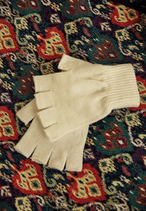 Krem Basic Yünlü Eldiven