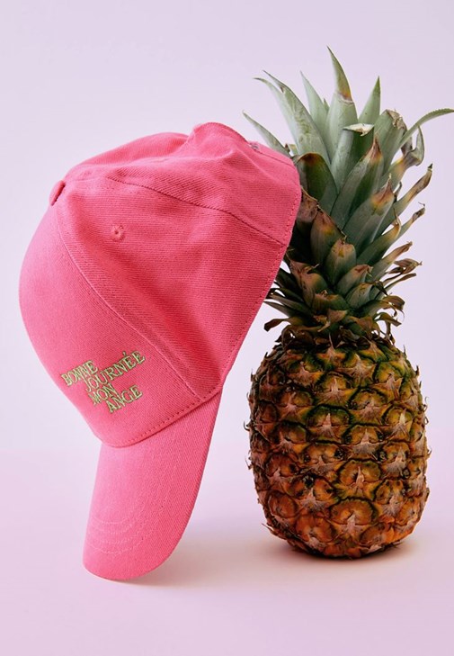 Pembe Pamuklu Sloganlı Şapka