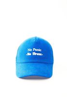 Bayan Mavi Pamuklu Sloganlı Cap