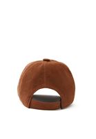 Bayan Kahverengi Sloganlı Süet Cap