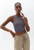 Halter Yaka Dikişsiz Crop Atlet