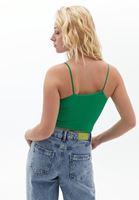Bayan Yeşil Dikişsiz Crop Top