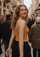 Bayan Sarı Dikişsiz Crop Top