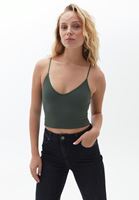 Dikişsiz Crop Top ve Denim Ceket Kombini