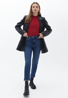 Bayan Kırmızı Dik Yaka Seamless Atlet