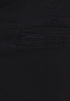 Bayan Siyah Orta Bel Pamuklu Kargo Pantolon