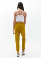 Bayan Yeşil Beli Lastikli Kargo Jogger Pantolon