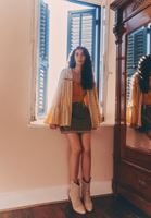 Bayan Yeşil Nakış Detaylı Mini Etek