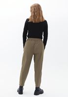 Bayan Yeşil Toka Detaylı Baggy-Fit Pantolon