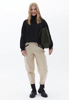 Bayan Bej Toka Detaylı Baggy-Fit Pantolon