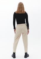 Bayan Bej Toka Detaylı Baggy-Fit Pantolon
