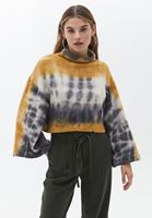 Bayan Çok Renkli Batik Yıkamalı Oversize Bluz