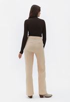 Bayan Bej Püskül Detaylı Wide-Leg Pantolon