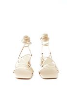 Women Gold High Heels with String Details