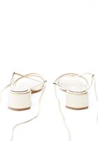 Women Gold High Heels with String Details