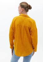 Bayan Sarı Oversize Cepli Gömlek