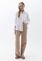 Oversize Pamuklu Gömlek ve Wide-Leg Pantolon Kombini