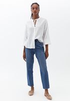 Women Cream Shirt with Puff Sleeves