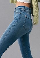 Bayan Mavi Ultra Yüksek Bel Slim-Fit Denim Pantolon