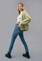 Bayan Mavi Ultra Yüksek Bel Slim-Fit Denim Pantolon