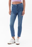 Bayan Mavi Ultra Yüksek Bel Slim-Fit Denim Pantolon