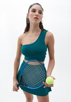 Bayan Yeşil Pileli Şort Etek