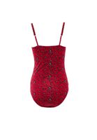 Bayan Çok Renkli Desenli ve Büzgülü Bodysuit