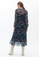 Bayan Çok Renkli V Yaka Tül Elbise