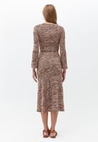 Women Brick Midi Skirt with Slid