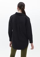 Bayan Siyah Oversize Poplin Gömlek
