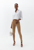 Bayan Beyaz Loose-Fit Poplin Gömlek