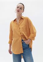Bayan Çok Renkli Oversize Çizgili Gömlek