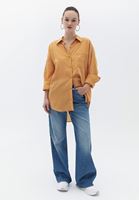 Bayan Çok Renkli Oversize Çizgili Gömlek