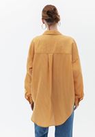 Bayan Çok Renkli Oversize Çizgili Gömlek