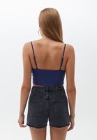 Büzgülü Crop ve Şort Kombini