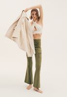 Dekolteli Crop ve Pantolon Kombini