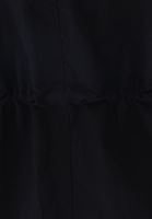 Bayan Siyah Kapüşonlu Midi Yağmurluk