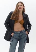 Bayan Kahverengi Biye Detaylı Bralet