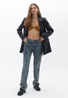 Bayan Kahverengi Biye Detaylı Bralet