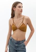Bayan Kahverengi Biye Detaylı Bralet