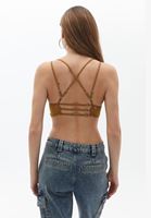 Bayan Kahverengi Biye Detaylı Bralet