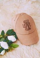 Bayan Bej Sloganlı Basic Şapka