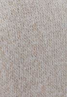 Bayan Bej Fermuarlı Dik Yaka Kazak