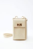 Bayan Bej Crocodile Dokulu Telefon Çantası