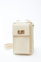 Bayan Bej Crocodile Dokulu Telefon Çantası