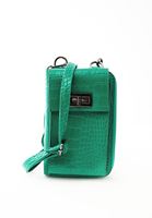 Bayan Yeşil Crocodile Dokulu Telefon Çantası