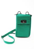 Bayan Yeşil Crocodile Dokulu Telefon Çantası