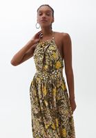 Bayan Çok Renkli Cut-Out Detaylı Uzun Elbise ( TENCEL™ )